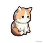 Grußkarte for Sale mit "Niedliche Katzen-Profilbild-Aufkleber" von Rinomano | Redbubble